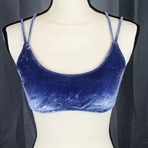 Pink by Victorias Secret, Velvet Blue Bikini Top, Size M